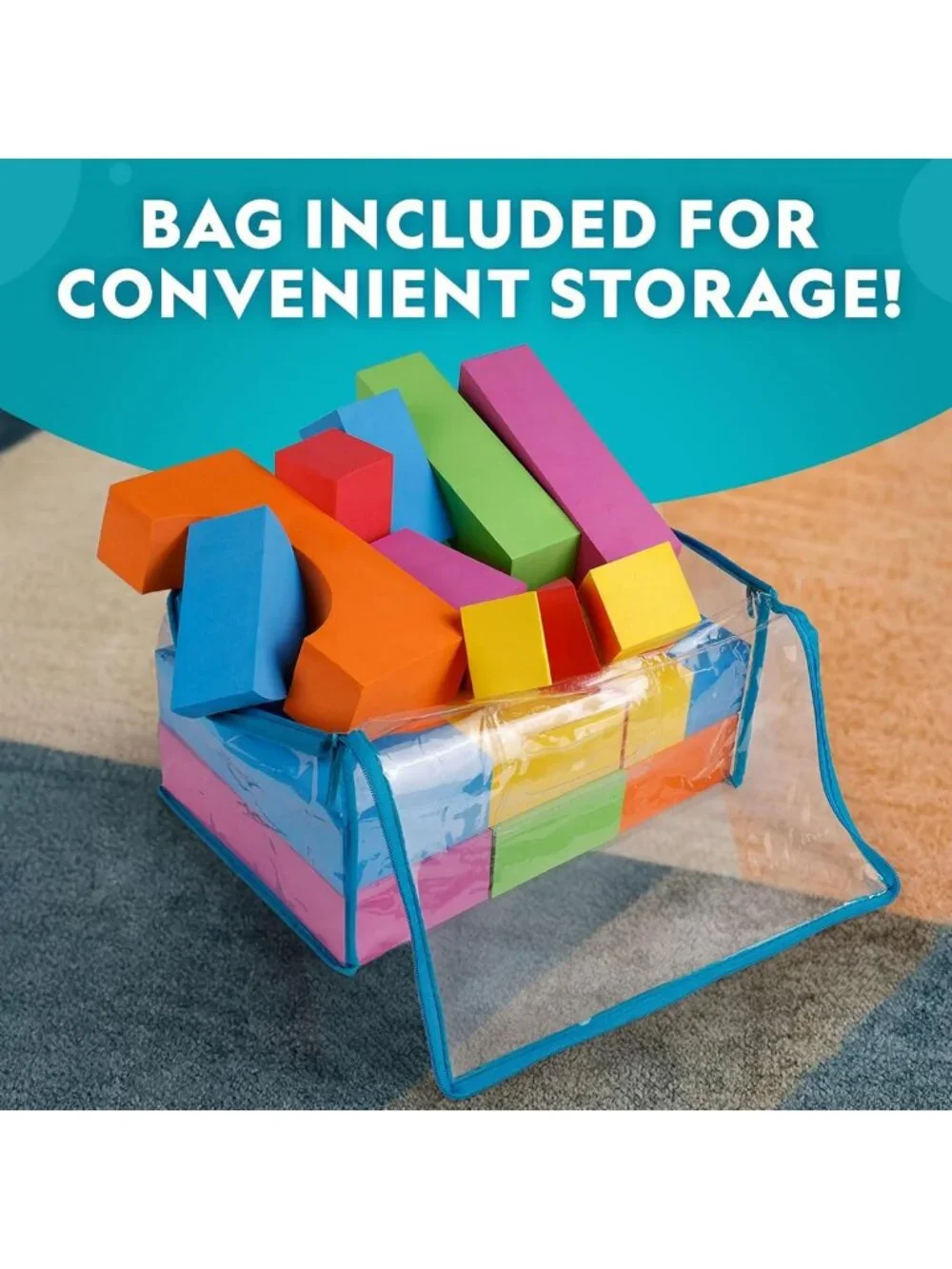 Jumbo Foam Building Blocks Set for Kids - 30-Piece Educational Playset